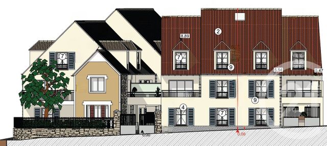 Appartement F3 à vendre - 3 pièces - 58.35 m2 - CHAMPS SUR MARNE - 77 - ILE-DE-FRANCE - Century 21 Agence Du Val