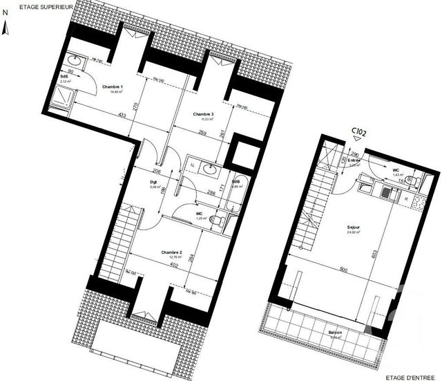 Appartement F4 à vendre - 4 pièces - 81.18 m2 - CHAMPS SUR MARNE - 77 - ILE-DE-FRANCE - Century 21 Agence Du Val