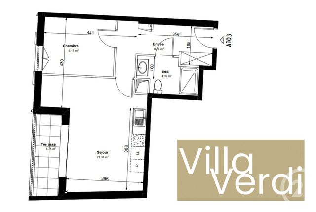 Appartement F2 à vendre - 2 pièces - 43.3 m2 - CHAMPS SUR MARNE - 77 - ILE-DE-FRANCE - Century 21 Agence Du Val