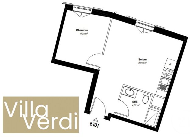 Appartement F2 à vendre - 2 pièces - 34.4 m2 - CHAMPS SUR MARNE - 77 - ILE-DE-FRANCE - Century 21 Agence Du Val