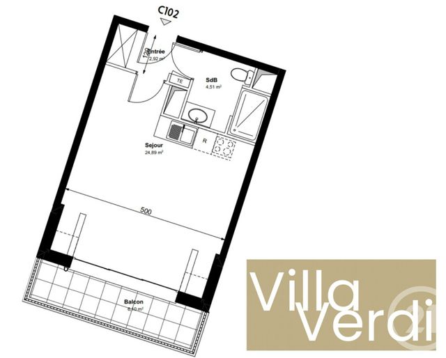 Appartement F1 à vendre - 1 pièce - 32.32 m2 - CHAMPS SUR MARNE - 77 - ILE-DE-FRANCE - Century 21 Agence Du Val