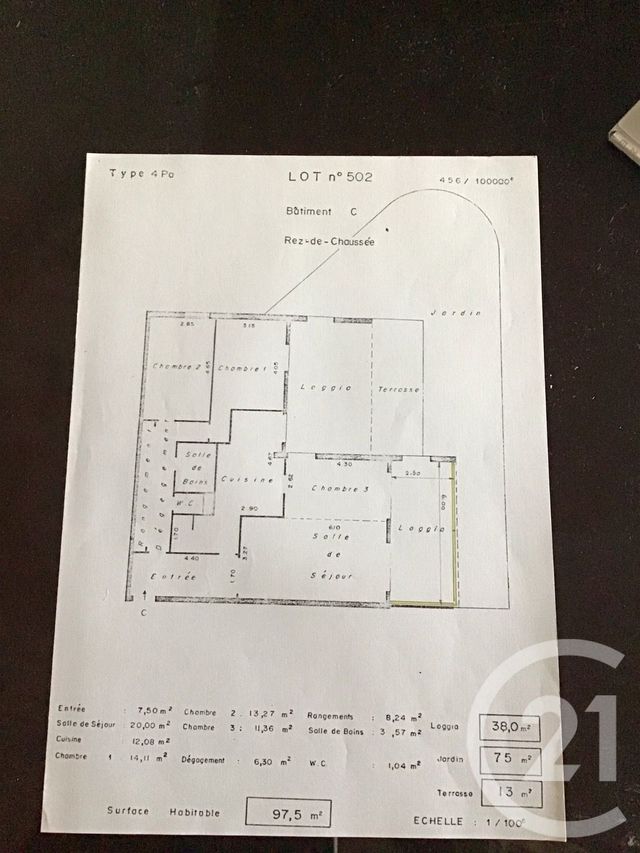 Appartement F4 à vendre - 4 pièces - 97.19 m2 - CHAMPS SUR MARNE - 77 - ILE-DE-FRANCE - Century 21 Agence Du Val